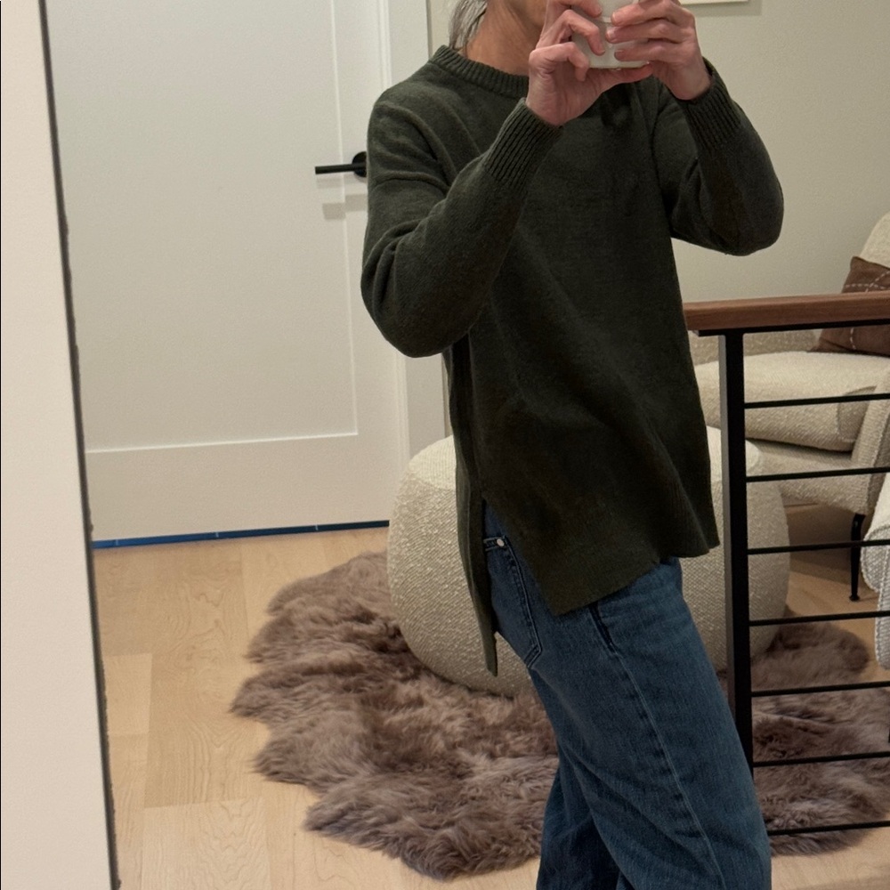 Madewell 70% (Re)sourced Cashmere 30% Wool Convertible Turtleneck Sweater-small